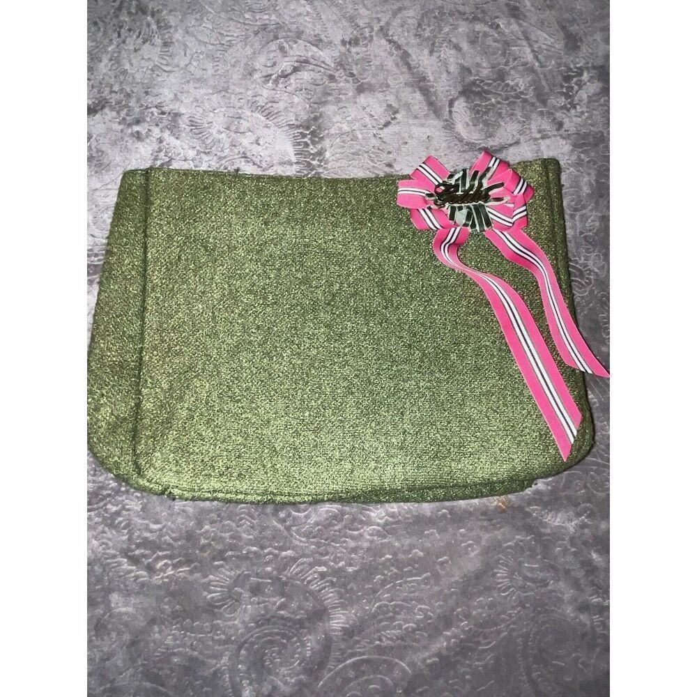 Bath & Body Works Tote Bag Goldie Limited Edition Olive Green Metal Chain Strap - Picture 4 of 10